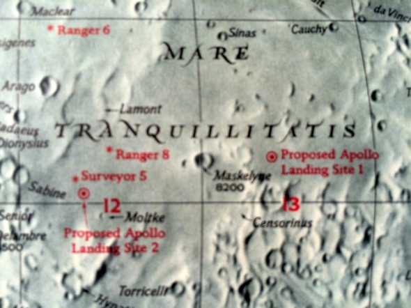 Mare Tranquillitatis Apollo landing sites