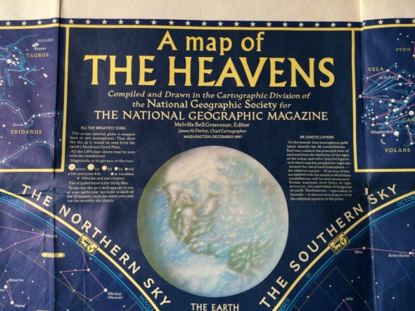 National Geographic 1957 Map of the Heavens 